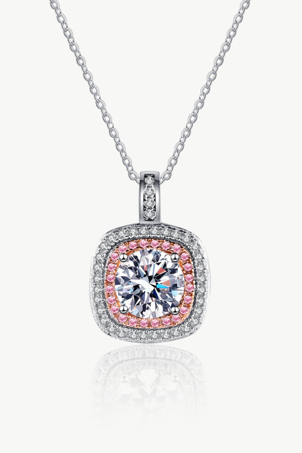 1 Carat Diamond Geometric Pendant Necklace