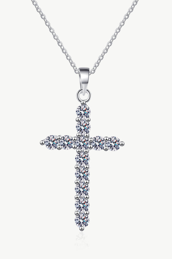 0.72 Carat Diamond Cross Pendant Necklace