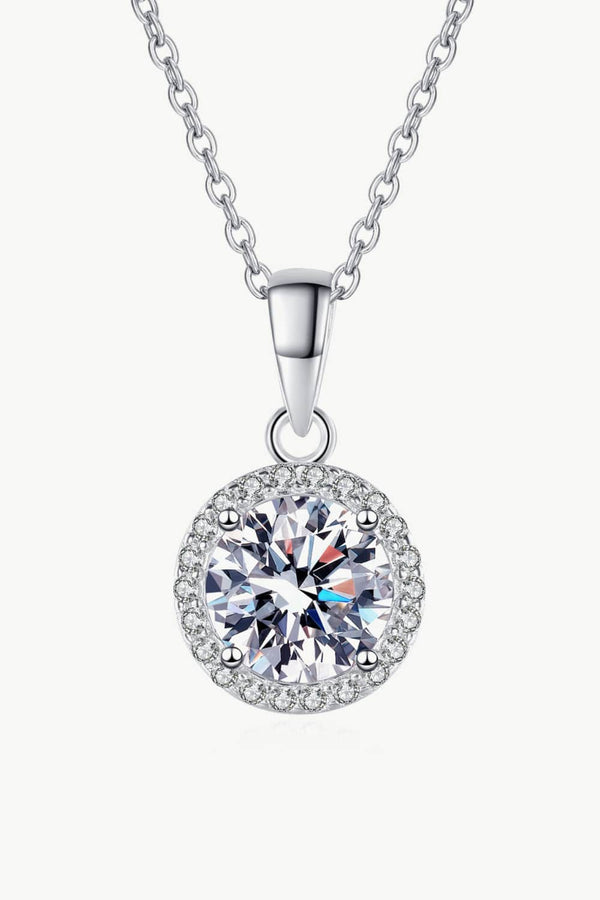 1 Carat Round Diamond Pendant Necklace - Chance to Charm