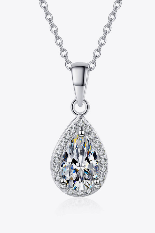 1 Carat Pear Diamond Pendant Necklace