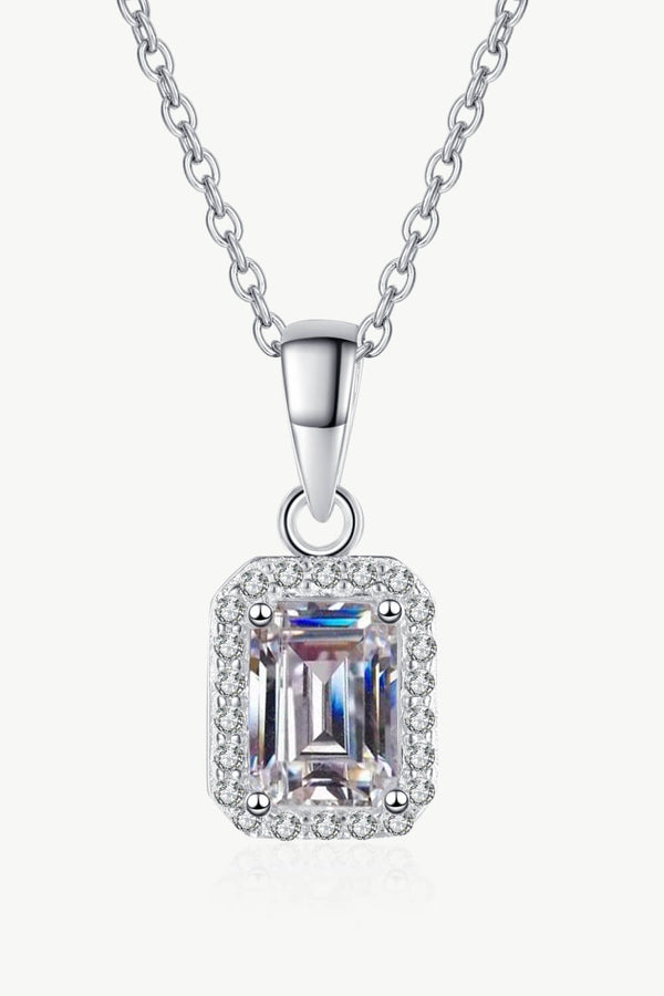 1 Carat Emerald Diamond Pendant Necklace