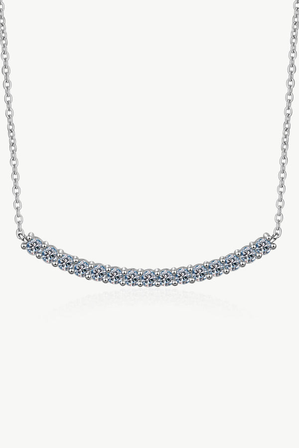 0.45 Carat Diamond Curved Bar Necklace