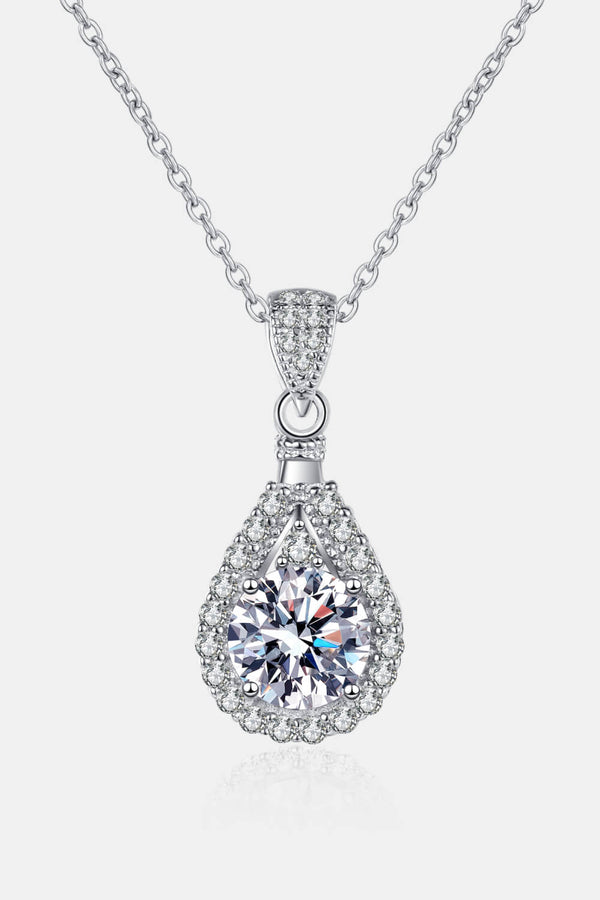 1 Carat Diamond Teardrop Pendant Necklace