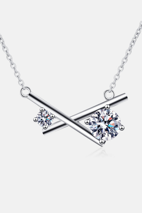 1.15 Carat Diamond Crisscross Pendant Necklace