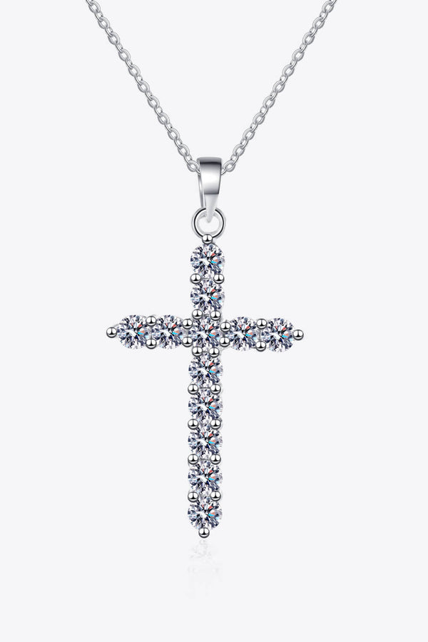 3.6 Carat Diamond Cross Pendent Necklace